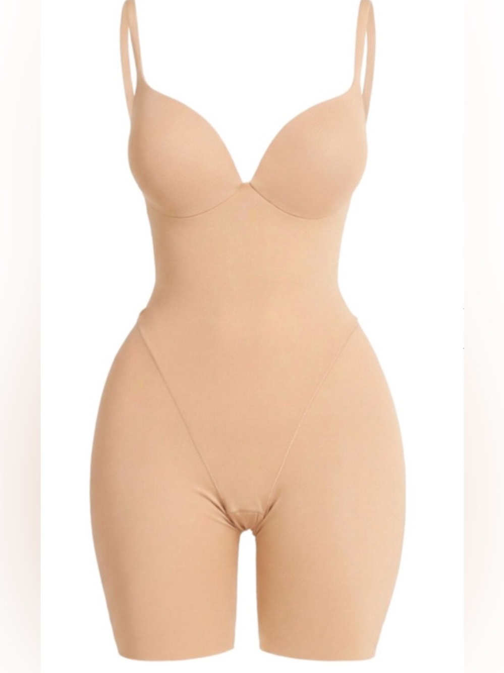 Skims Ultimate Body Push-Up Enhancing Padded Midthigh Bodysuit Medium Clay BNWT - Picture 3 of 13